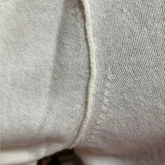 BANANA REPUBLIC CASHMERE BLEND ITALIAN WOOL - CLASSIC TUNIC CREAM SWEATER SZ MED - Picture 10 of 10